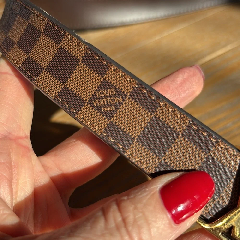 Louis Vuitton Damier Ebene Skinny Belt